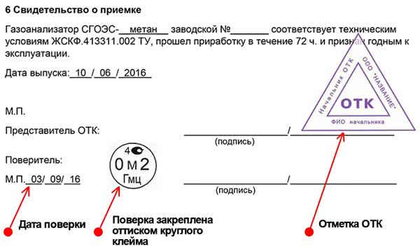 Штамп отк образец