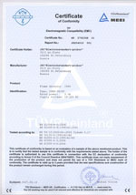 Certificate of Compliance on Electromagnetic Compatibility (EMC)